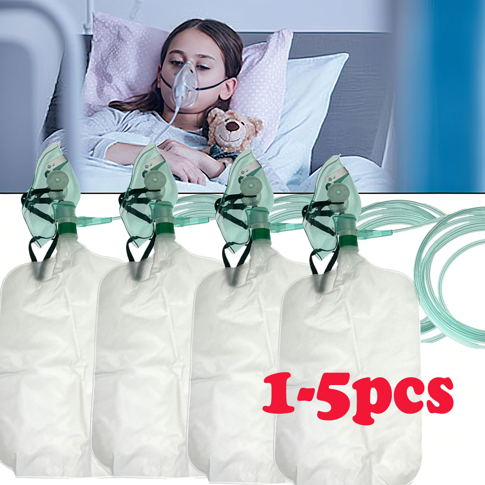 Oxygen Mask Non-Rebreather - 1-5PCS Yetişkin Yeniden Dışı Oksijen Maskesi