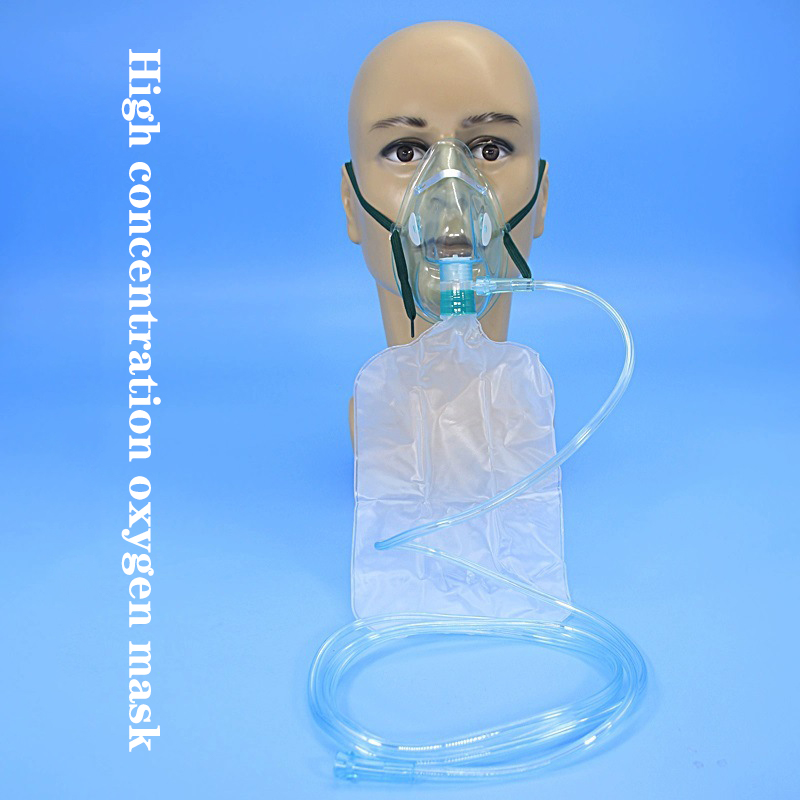 Oxygen Mask Non-Rebreather - 1 adet yetişkin/çocuk yüksek konsantrasyonlu oksijen