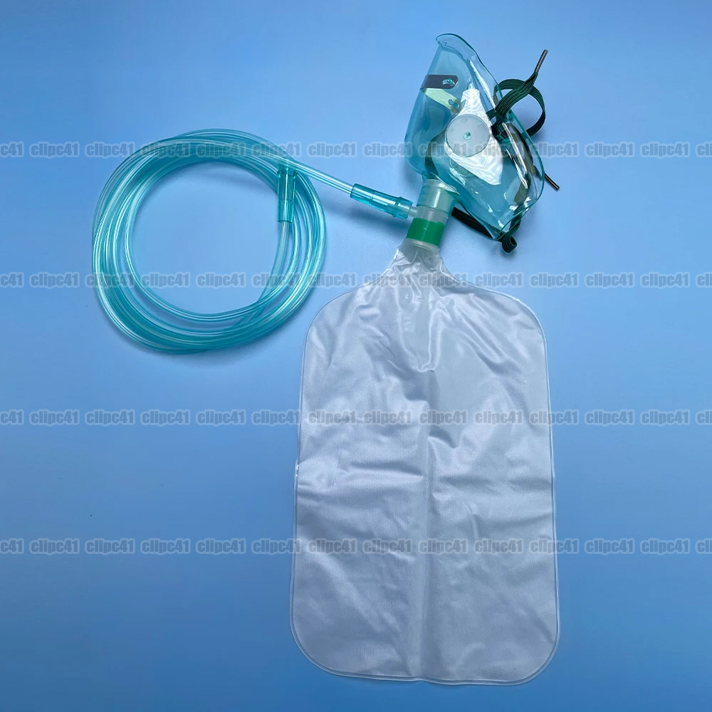 Oxygen Mask Non-Rebreather - 1 Adet Yetişkinlere Yönelik Yüksek Konsantrasyonlu