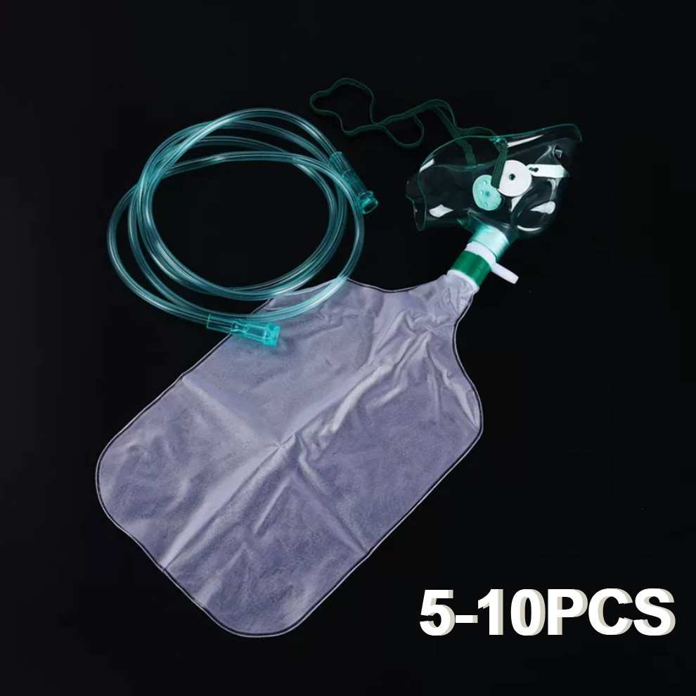 Oxygen Mask Non-Rebreather - 5-10 Adet Tek Kullanımlık Yetişkin Yüksek