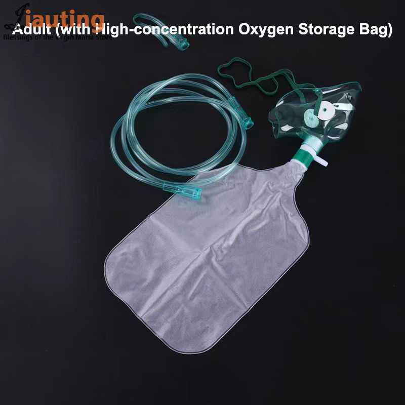 Oxygen Mask Non-Rebreather - 1 adet Yetişkin/Çocuk Yüksek Konsantrasyonlu Oksijen
